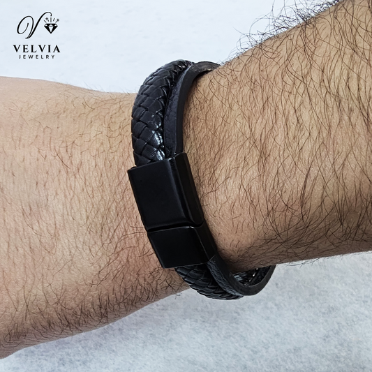 Men's Classic Braided Leather Bracelet
